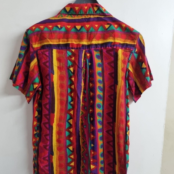 Vtg Monsoon funky Multicoloured shirtSz 8/10 - Picture 2 of 5